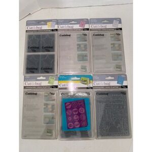 Cuttlebug Provo Craft Embossing Folders QuickKutz Lot Halloween Snow Stars